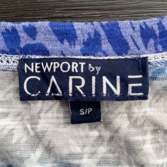 NEWPORT by Carine Size Small Short Sleeve Art to Wear Burnout Tee Shirt Dress - Picture 6 of 8